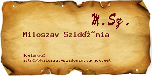 Miloszav Szidónia névjegykártya